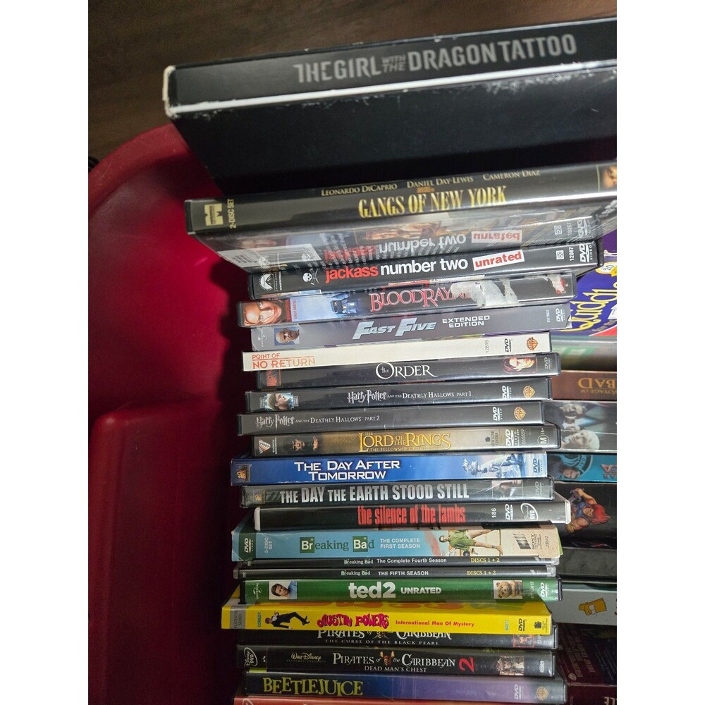 Assorted DVD Movie Collection – Black & Red Cases